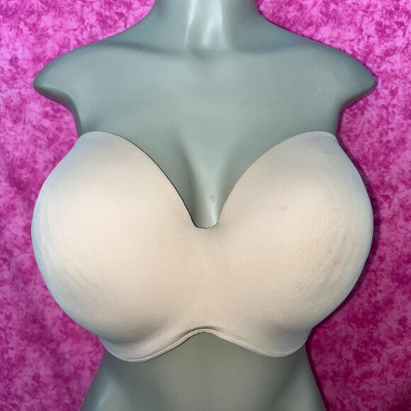 PRE-OWNED LANE BRYANT CACIQUE STRAPLESS BRA SZ 46DD - Picture 1 of 3